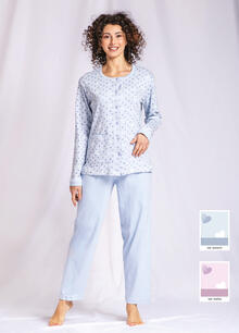 PIGIAMA DONNA INTERLOCK APERTO 
