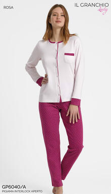 PIGIAMA DONNA INTERLOCK APERTO 