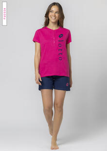 PIGIAMA DONNA MEZZA MANICA PANTALONCINO LOTTO 