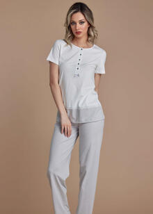PIGIAMA DONNA MEZZA MANICA PANTALONE LUNGO 
