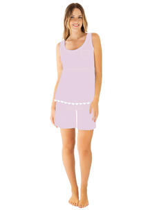 PIGIAMA DONNA SPALLA LARGA PANTALONCINO 