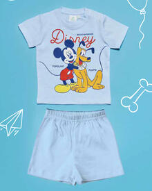 PIGIAMA NEONATO IN JERSEY DI COTONE CORTO 