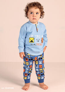 PIGIAMA NEONATO LUNGO IN COTONE 