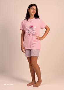 PIGIAMA RAGAZZA MEZZA  MANICA PANTALONCINO 