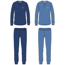 PIGIAMA UOMO APERTO LUNGO JERSEY 