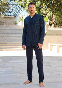 PIGIAMA UOMO LUNGO JERSEY APERTO 