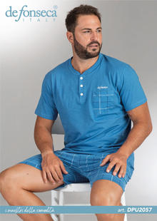 PIGIAMA UOMO MEZZA MANICA PANTALONCINO 
