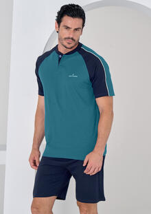 PIGIAMA UOMO MEZZA MANICA PANTALONCINO 