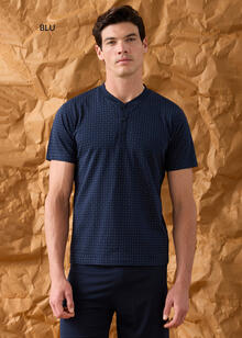 PIGIAMA UOMO MEZZA MANICA PANTALONCINO 