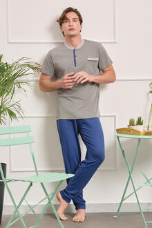 PIGIAMA UOMO MEZZA MANICA PANTALONE LUNGO 