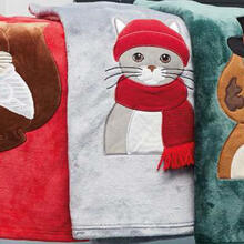 PLAID IN PILE CM 130X160 CON APPLICAZIONE 