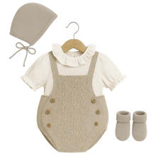 SALOPETTE SMACCHINATA IN FILO NEONATA 