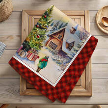 SET 6 STROFINACCI COTONE BUSTA STAMPA DIGITALE CM 50X80 