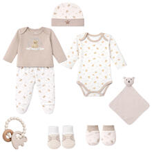 SET CORREDINO PRIMA NASCITA 7 PEZZI IN CALDO COTONE 