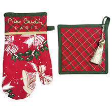 SET GUANTO+PRESINA NATALIZI STAMPATO CM 18X30 E CM 18X18 