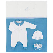 SET NEONATO COPERTINA+TUTINA+ CAPPELLINO+SCARPETTE 