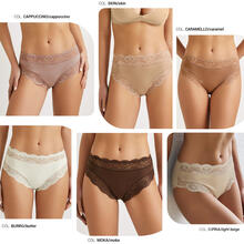 SLIP DONNA PIZZO ASSORTIMENTO COLORI NATURALI 