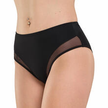 SLIP MICROFIBRA CON INSERTI IN TULLE SUL GIROGAMBA 
