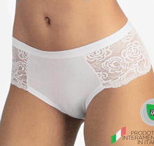 SLIP MIDI DONNA IN PIZZO IN COTONE ELASTICIZZATO 
