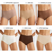 SLIP MIDI DONNA TAGLIO LASER ASSORTIMENTO COLORI NATURALI 