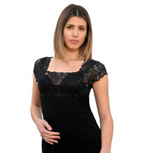 T-SHIRT DONNA MEZZA MANICA IN PIZZO 