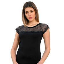 T-SHIRT DONNA MEZZA MANICA IN PIZZO 