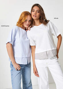T-SHIRT OVERSIZE FINTA CAMICIA 