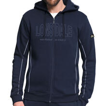 TUTA UOMO FELPA GARZATA FULL ZIP CAPPUCCIO 