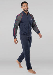 TUTA UOMO FELPA LOTTO GARZATA FULL ZIP 