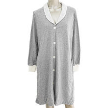 VESTAGLIA DONNA CALDO COTONE MANICA LUNGA 