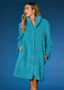 VESTAGLIA DONNA SHERPA CON BOTTONI