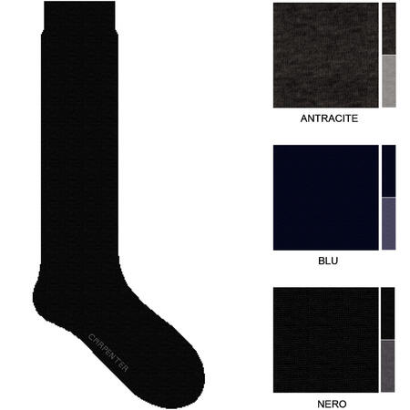 calza-uomo-lunga-caldo-cotone-tinta-unita