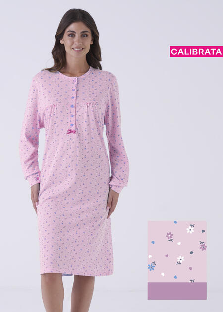 camicia-da-notte-donna-manica-lunga-aperta-calibrata