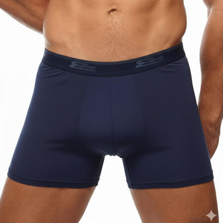 Itzu 3 Boxer Uomo Cotone – Traspiranti, Nero/Bordeaux, Taglie S-XXL