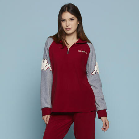 pigiama-donna-pile-mezza-zip