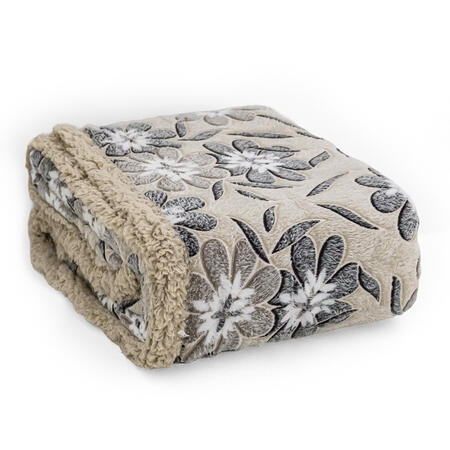 FY FIBER HOUSE Coperta In Pile 150x200 Cm - Morbida E Calda, Grigia, In Microfibra 300g/m²