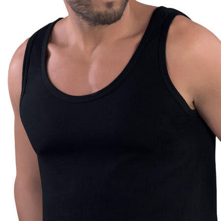 A2Z Canotta Intima Uomo In Cotone Pettinato 100%, Morbida, Senza Maniche, Confezione Da 2, Bianca, Sottomaglia Estiva Traspirante, Taglie Comode