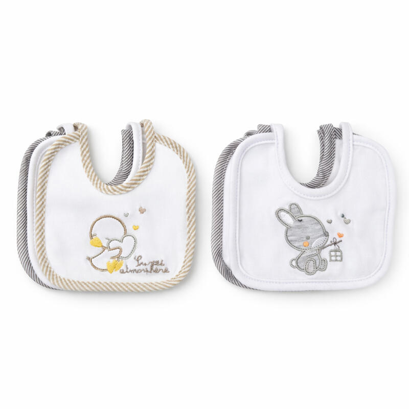 BAVETTA IN SPUGNA RICAMATA IN SCATOLA DA 6 PEZZI BuyBuy24 Abbilgiamento e Biancheria