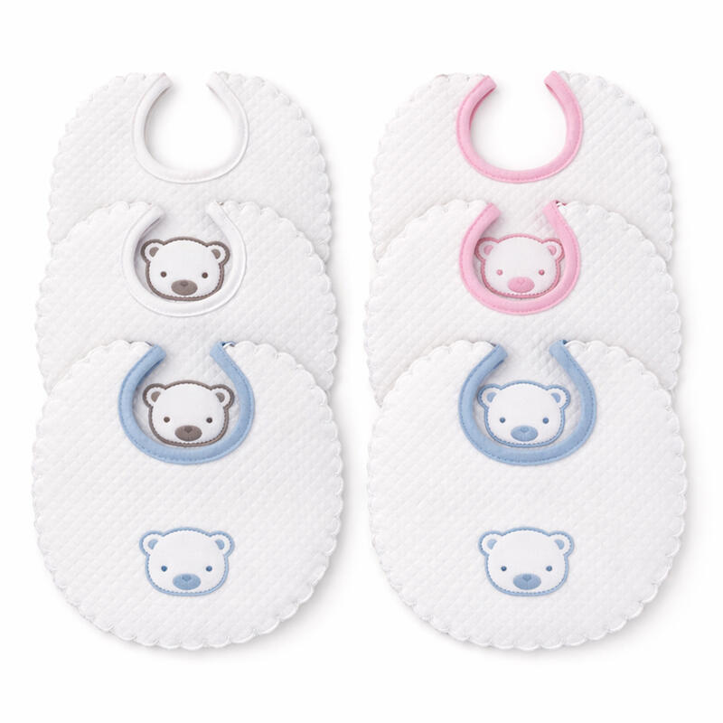 BAVETTA IN SPUGNA RICAMATA IN SCATOLA DA 6 PEZZI BuyBuy24 Abbilgiamento e Biancheria