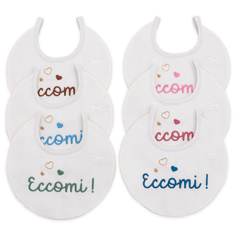 BAVETTA RICAMATA IN CONF DA 6PZ BuyBuy24 Abbilgiamento e Biancheria