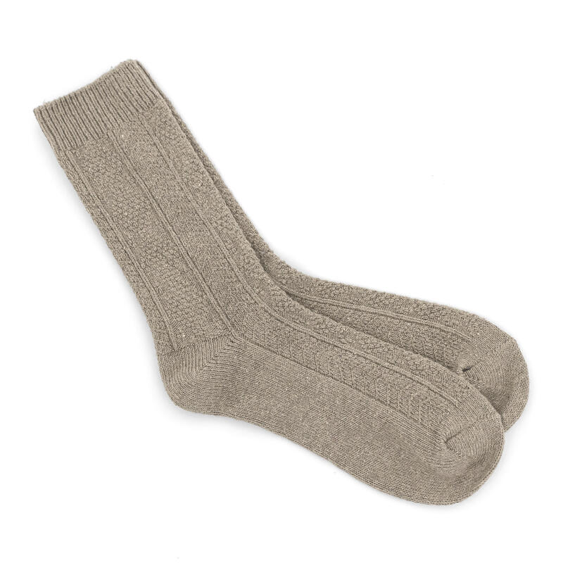 CALZINO CORTO COLORI NATURALI CASHMERE CON FANTASIA GRECA  BuyBuy24 Abbilgiamento e Biancheria