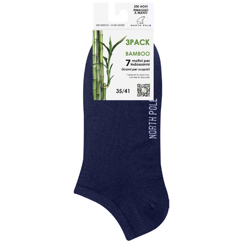 CALZINO DONNA CORTO COTONE BAMBOO 3PACK BuyBuy24 Abbilgiamento e Biancheria