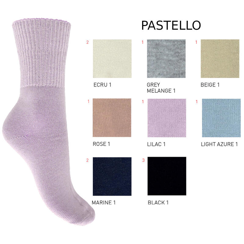 CALZINO DONNA SOFT SUPER CALDO CON RISVOLTINA BuyBuy24 Abbilgiamento e Biancheria