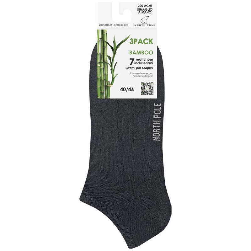 CALZINO UOMO CORTO COTONE BAMBOO 3PACK BuyBuy24 Abbilgiamento e Biancheria