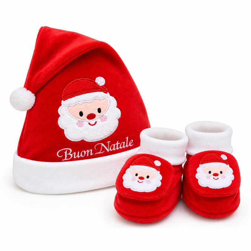 CAPPELLINO + SCARPETTA NEONATO NATALIZIA BuyBuy24 Abbilgiamento e Biancheria