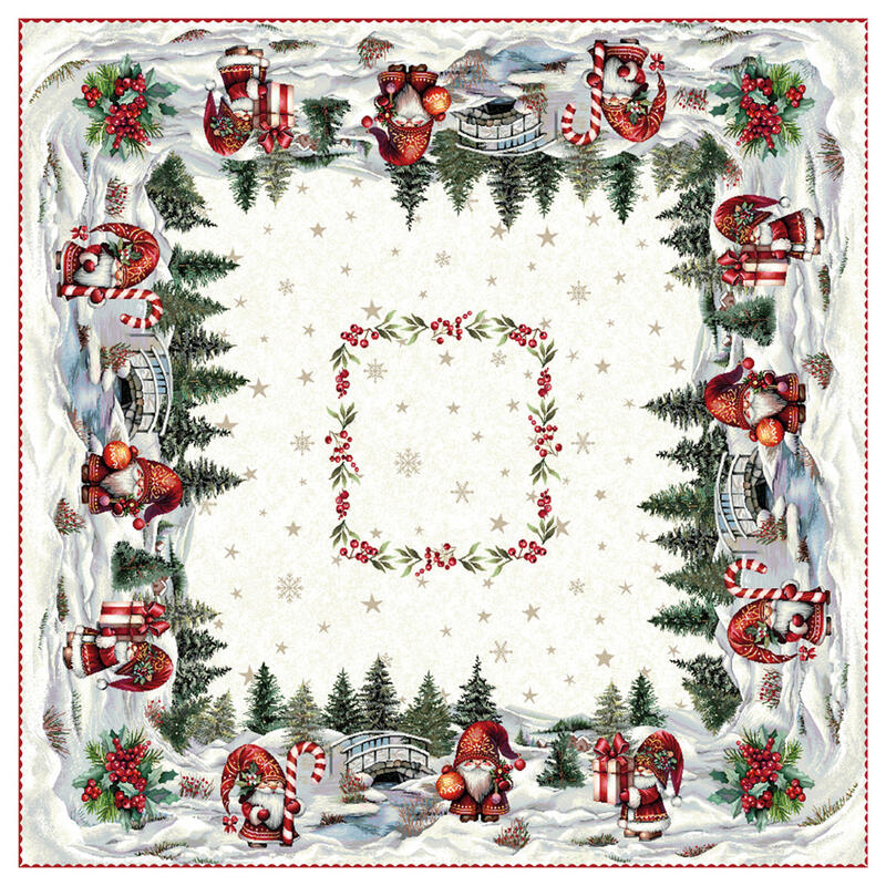 CENTROTAVOLA NATALIZIO GOBELIN CM 93X93 BuyBuy24 Abbilgiamento e Biancheria