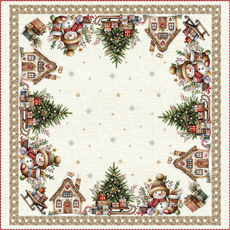 CENTROTAVOLA NATALIZIO GOBELIN CM 93X93 BuyBuy24 Abbilgiamento e Biancheria