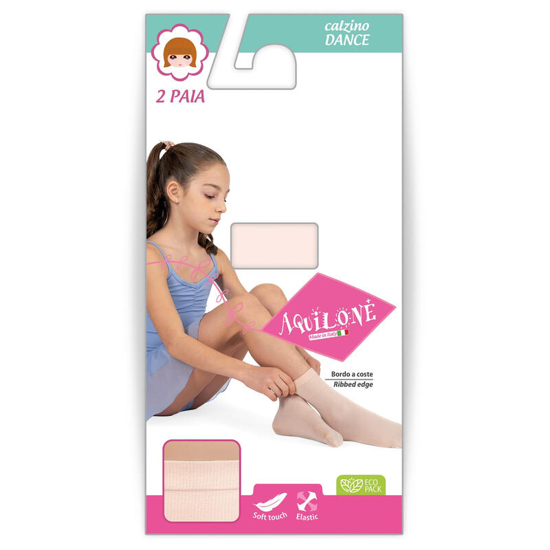 CONFEZIONE 2 PAIA CALZINO BIMB MICROFIBRA DANZA BuyBuy24 Abbilgiamento e Biancheria