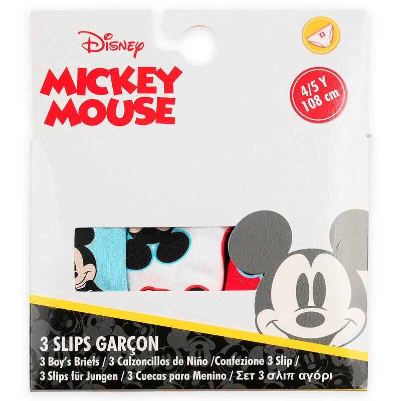 CONFEZIONE 3 PAIA SLIP BIMBO COTONE MICKEY BuyBuy24 Abbilgiamento e Biancheria