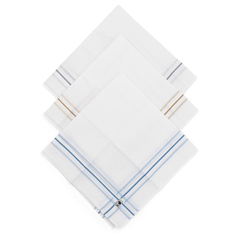 CONFEZIONE DA 12 FAZZOLETTI UOMO FONDO BIANCO BuyBuy24 Abbilgiamento e Biancheria